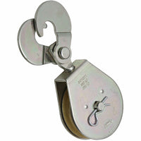 Scissor Hook Single Pulley, Zinc, 1-1/2-In.