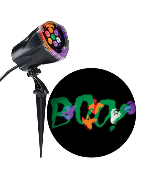 Gemmy  Whirl-A-Motion Static Boo  Lightshow Projector  15-3/4 in. H x 4-1/2 in. W 1 pk