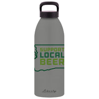 Liberty 32 oz Gunner Support Local Beer Multicolored BPA Free Self-Cleaning Water Bottle