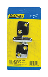 Seachoice  Chrome-Plated  Brass  3-5/16 in. L x 2-1/8 in. W Motor Box Hinge  1 pk