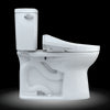 TOTO® Drake® WASHLET®+ Two-Piece Elongated 1.6 GPF Universal Height TORNADO FLUSH® Toilet with C2 Bidet Seat, Cotton White - MW7763074CSFG#01