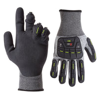 CLC Unisex Dipped Cut and Impact Resistant Gloves Black/Gray M 1 pair