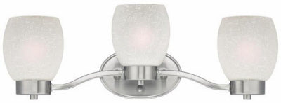 Westinghouse 3-Light Brushed Nickel White Wall Sconce