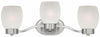 Westinghouse 3-Light Brushed Nickel White Wall Sconce