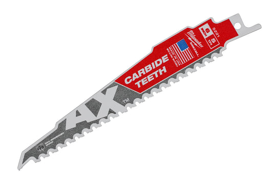 Milwaukee 48-00-5221 6 5t Ax Carbide Teeth Sawzall Blade