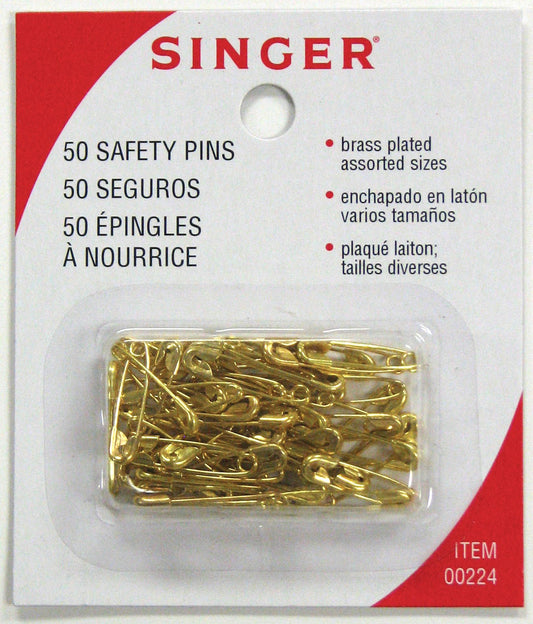 Singer 00224 3/4 To 7/8 Safety Pins 50 Count