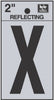 Hy-Ko 2 in. Reflective Black Vinyl Letter X Self-Adhesive 1 pc. (Pack of 10)