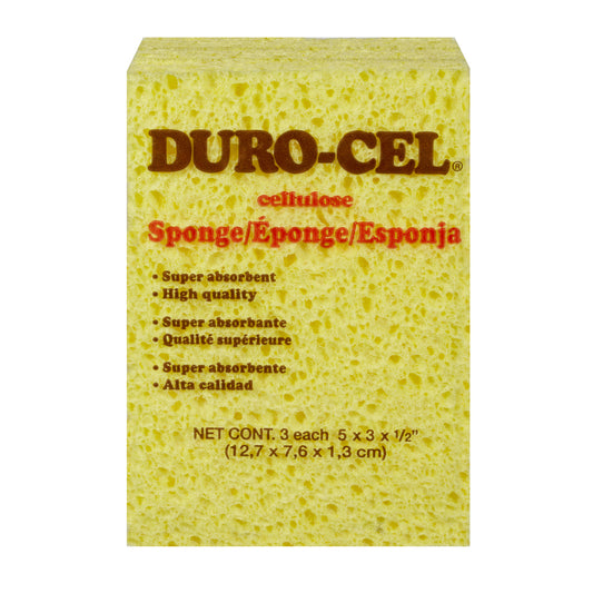 Duro-Cel Medium Duty Sponge For All Purpose 4.8 in. L 3 pc