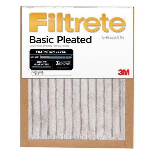 Filtrete 16 in. W X 20 in. H X 1 in. D Fiberglass 5 MERV Pleated Basic Filter Pleated 1 pk (Pack of 6)