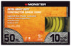 Monster Just Power It Up Yellow Rubber 15A 125V 1875W 10/3 SJTW Extension Cord 50 L ft.