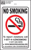 Hy-Ko Sign 5" X 7" Arizona No Smoking Weather Resistant Vinyl