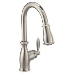Spot resist stainless one-handle high arc pulldown kitchen faucet