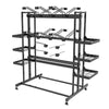 EBSCO 64 in. H X 37 in. W X 75 in. L Black Display Rack Metal