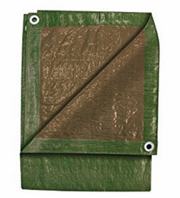 Lona para pila de madera, verde/marrón, 6 x 24 pies.