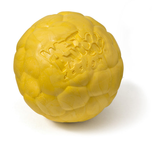 West Paw Zogoflex Air Yellow Boz Synthetic Rubber Ball Dog Toy Small