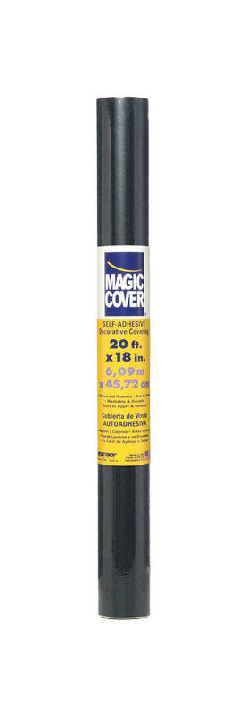 Magic Cover 20 ft. L X 18 in. W Black Self-Adhesive Shelf Liner