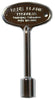 Blue Flame Silver Polished Chrome Zinc Gas Valve Key