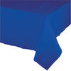 Creative Converting 713147 54 X 108 Cobalt Blue Tissue Table Cover With Poly Liner