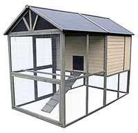 Hen Coop, Walk-In, Taupe With Chocolate Trim,  98.4 x 55.1 x 70.9-In.