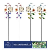 Alpine Assorted Metal 46 in. H Bicycle Thermometer Kinetic Outdoor Garden Stake (Pack of 8)