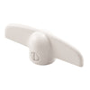 Prime-Line 2.375 in. L Painted White Zinc Casement Tee Handles 2 pk