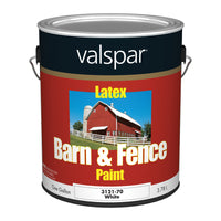 Valspar Gloss White Water-Based Barn and Fence Paint Exterior 1 gal