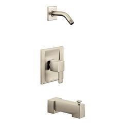 Bañera/ducha Posi-Temp(R) de níquel cepillado