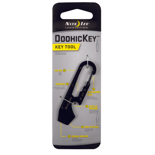 Nite Ize DoohicKey 1.8 in. D Stainless Steel Black DoohicKey Multi Key Tool
