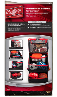 Rawlings  49 in. H x 18 in. W x 9 in. D Oxford Fabric/PVC Backing  Sports Ball Storage Rack