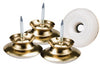 Softtouch Beige 1 in. Nail-On Brass Swivel Glide 4 pk