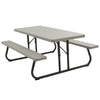 Lifetime Steel Gray 29 in. Foldable Picnic Table