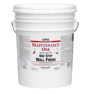 Interior Latex Paint, Contractor White, 5-Gallons