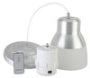 It's Exciting Lighting Brushed Nickel & Frosted Glass Shade Pendant IR LED Light 8.5 W x 7H in.