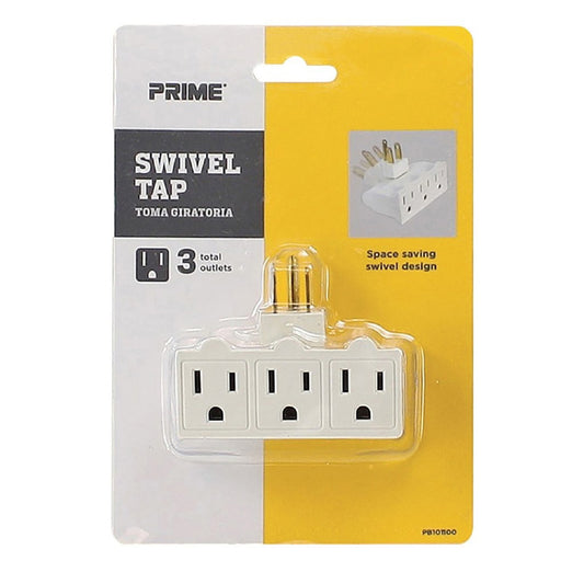 Prime Grounded 3 outlets Outlet Tap 1 pk