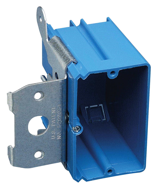 Carlon Lamson & Sessons B121ADJ-40R One Gang Blue PVC Adjustable New/Old Work Outlet Box