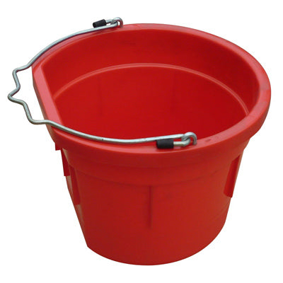 Utility Bucket, Flat Sided, Red Resin, 8-Qts.