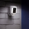 Ring Spotlight Camera Battery Powered Outdoor White Wi-Fi Security Camera