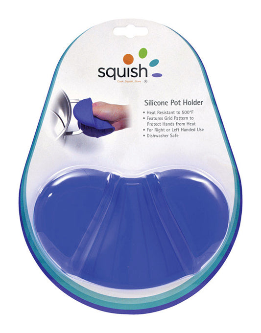 Squish  Blue  Silicone  Pot Holder  1 pk