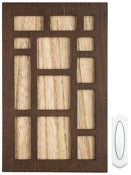 Heathco SL-7464-03 Real Wooden Wireless Chime & Push Button Kit