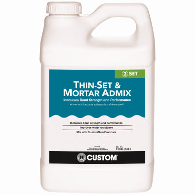 Custom Building Products Indoor and Outdoor White Thin-Set & Mortar Admix 2.5 gal. (Pack of 2)