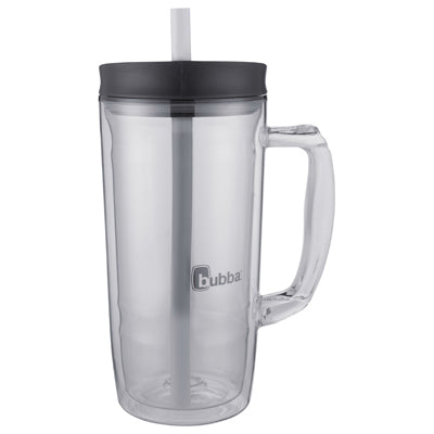 Insulated Beverage Mug, Straw Lid, 32-oz., Assorted Colors
