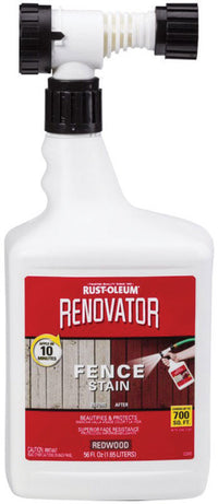 Rust-Oleum Renovator Semi-Transparent Redwood Fence Stain 56 oz.