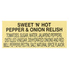 Dickinson - Pepper Onion Relish - Case of 6 - 8.75 oz