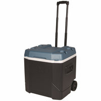 Maxcold Profile Rolling Cooler, Jet Carbon/Ice Blue, 54-Qts.