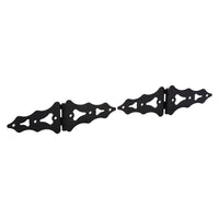 National Hardware 8 in. L Black Ornamental Strap Hinge 2 pk