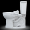 TOTO® Drake® Transitional WASHLET®+ Two-Piece Elongated 1.28 GPF Universal Height TORNADO FLUSH® Toilet with Auto Flush, Cotton White - MW7863046CEFGA.10#01