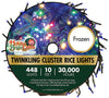 448l Twinkling Cluster Rice Light Reel - Gr/Frozen