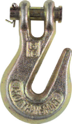 Clevis Grab Hook, Yellow Chromate, 3/8-In.