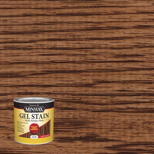 Minwax Transparent Low Luster Hickory Oil-Based Gel Stain 0.5 Pt.