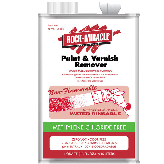 Rock Miracle Methlyene Chloride Free Fast Paint and Varnish Stripper 1 qt. (Pack of 6)
